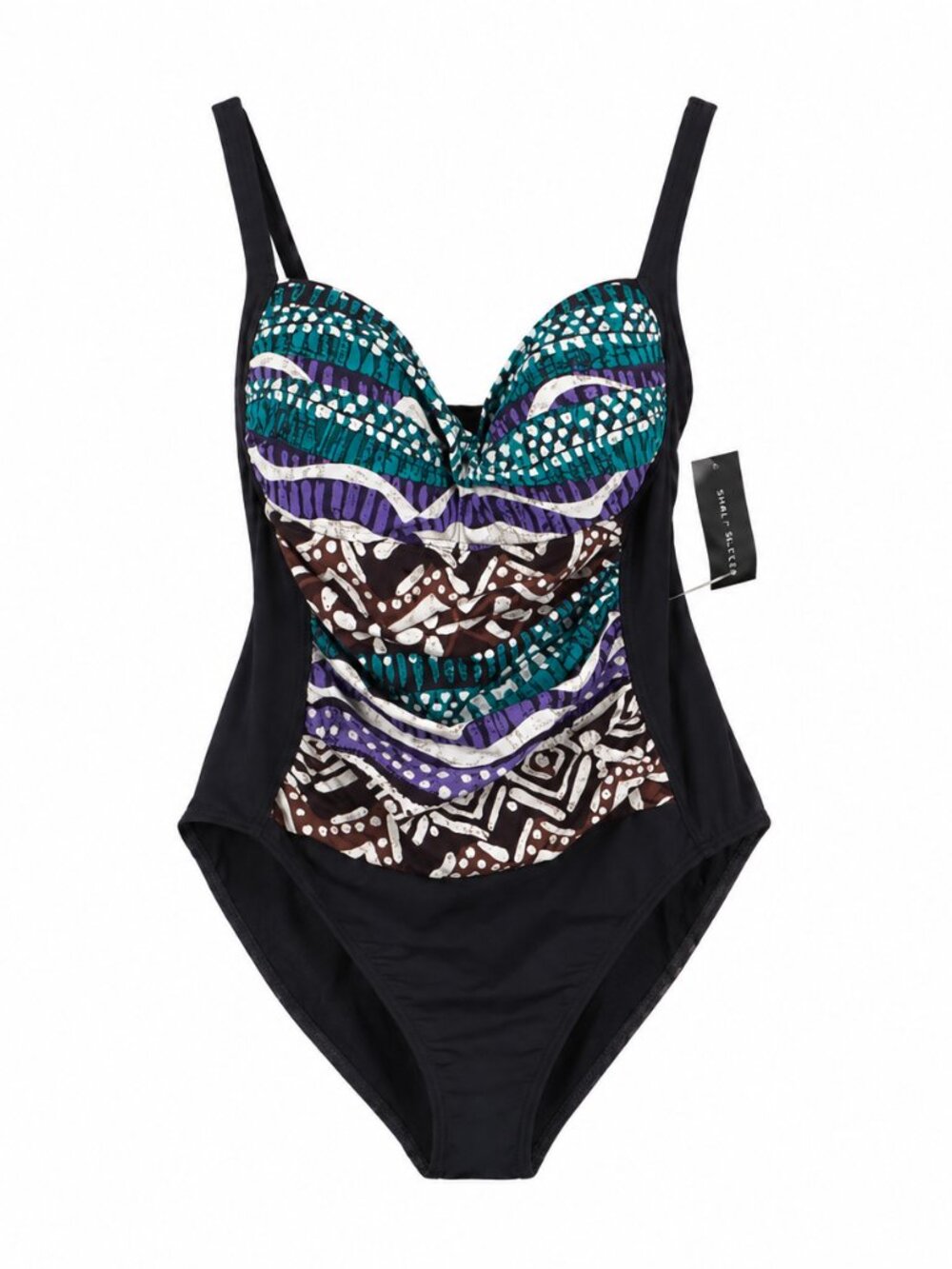 NWT LA BLANCA BY ROD BEATTIE Resortwear Twist Front One Piece Swimsuit Size 14